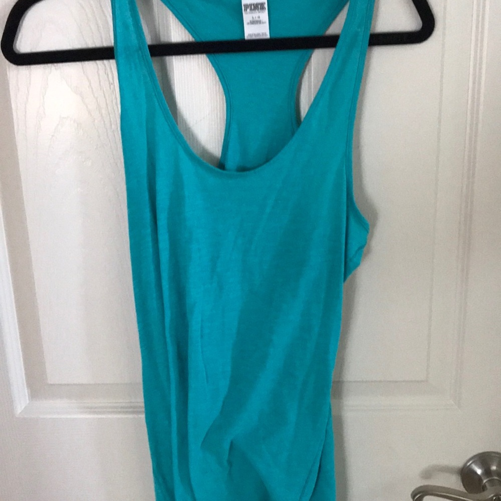 VS PINK teal tank top